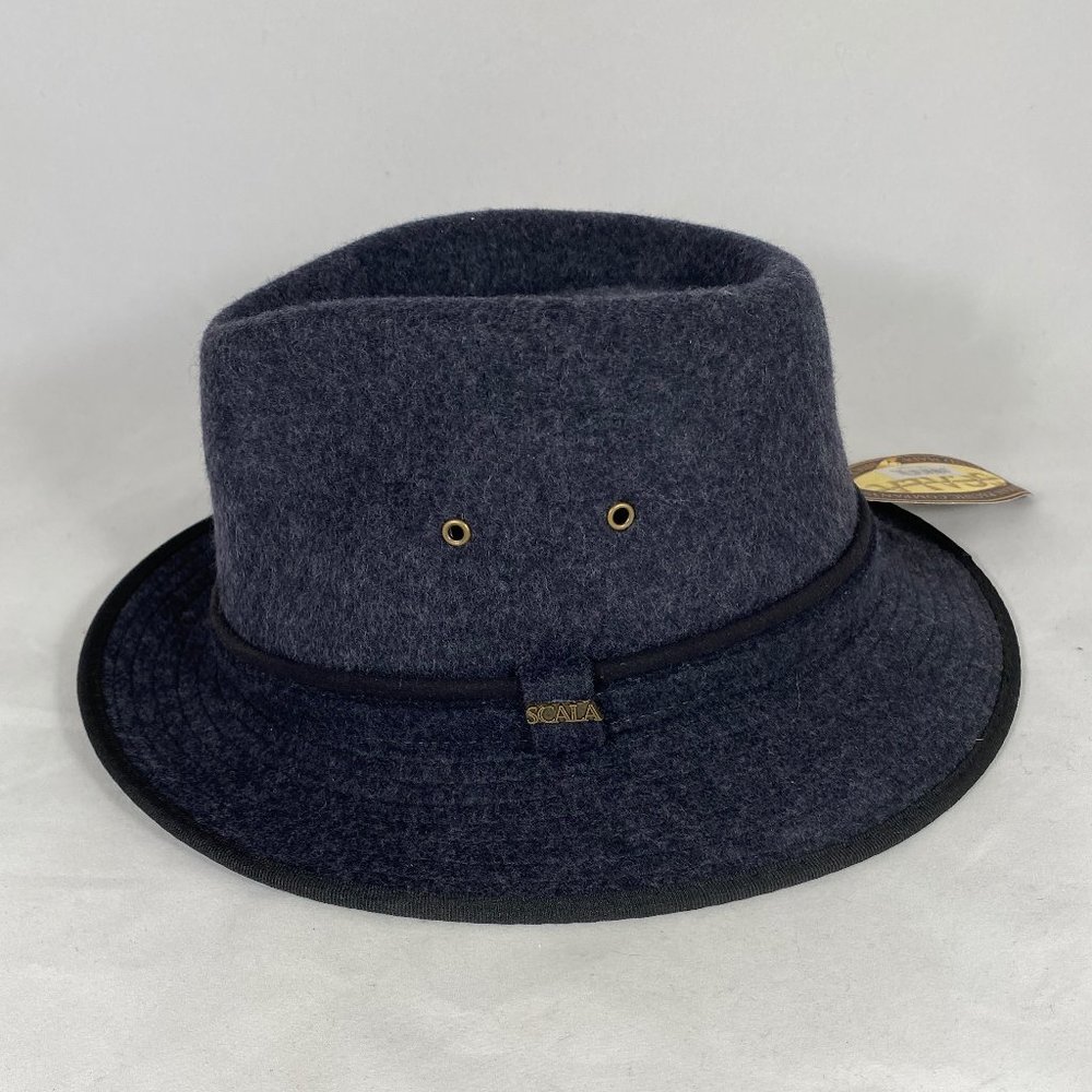 Scala Classics Diamond Crown Pinch Front Fedora Hat